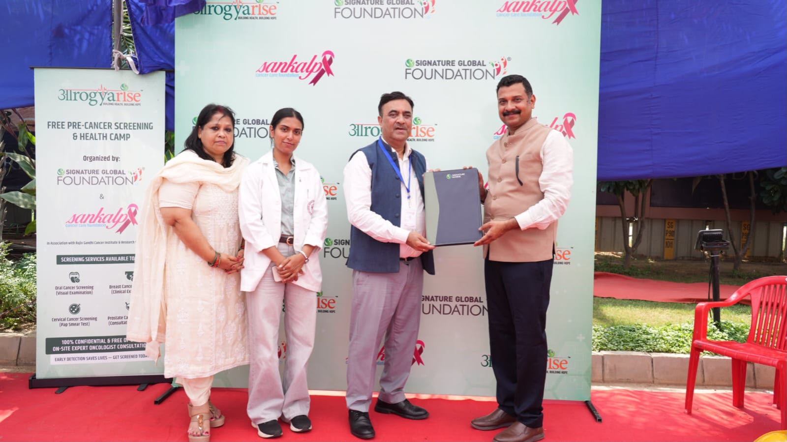 ‘आरोग्य राइज’ के तहत सिग्नेचर ग्लोबल फाउंडेशन ने श्रमिक समुदायों के लिए शुरू की मेगा कैंसर पूर्व-जांच पहल