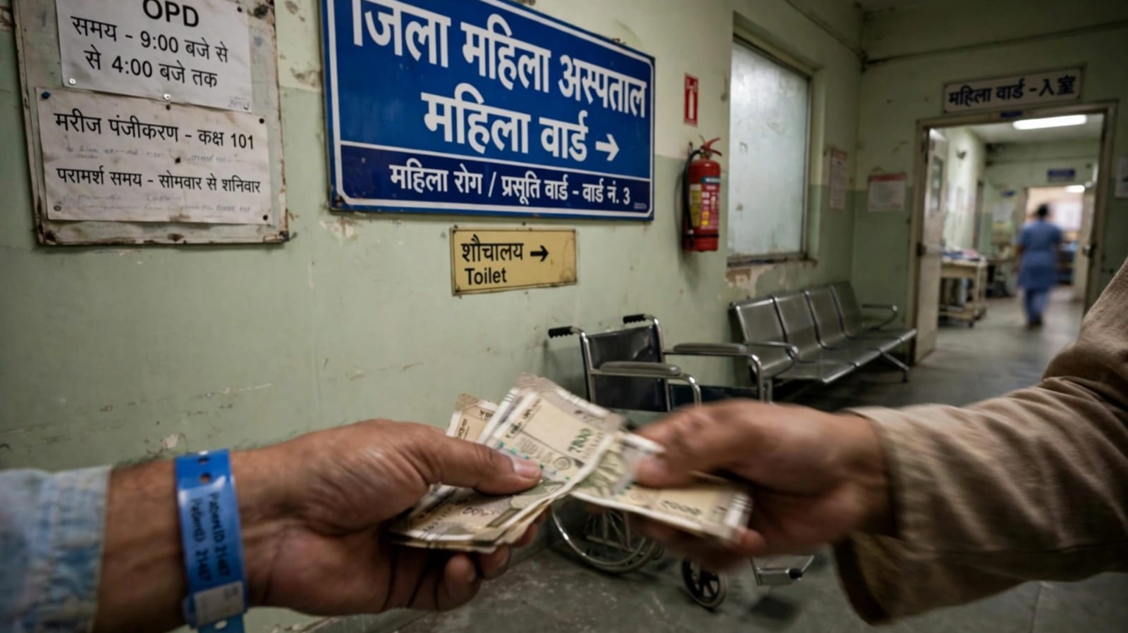 लखीमपुर जिला महिला अस्पताल में घूसखोरी का आरोप, प्रसूता के परिजन से वसूले 2 हजार रुपये