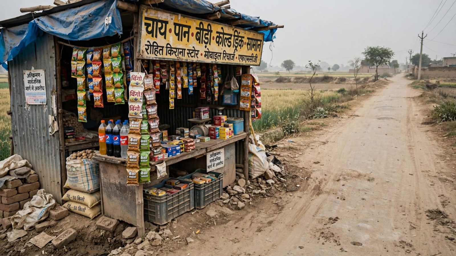 सिंगाही में चकमार्ग पर कब्जा, 15 दिन बाद भी अतिक्रमण बरकरार