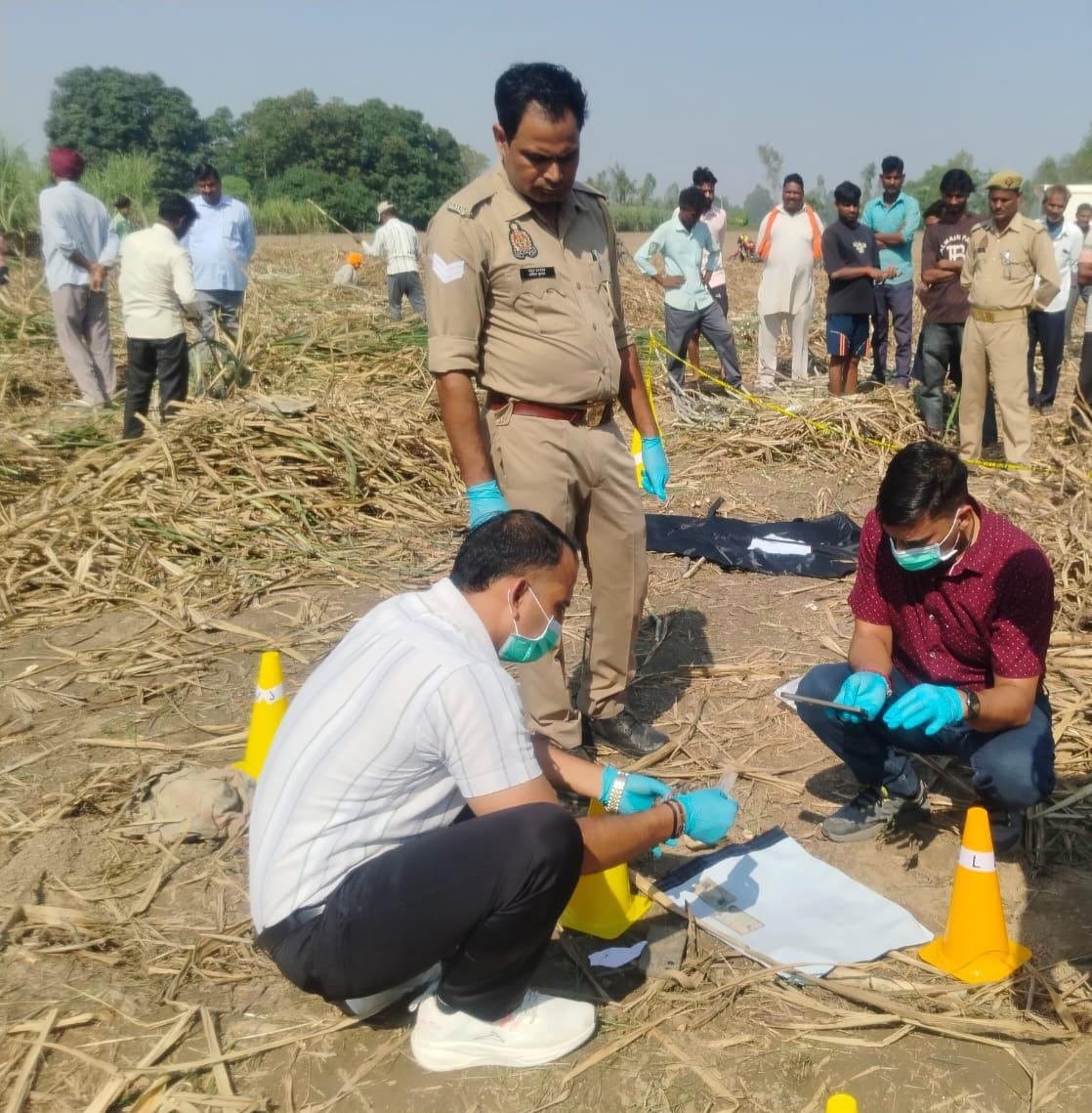 चार माह से लापता ग्रामीण का गन्ने के खेत में मिला नरकंकाल