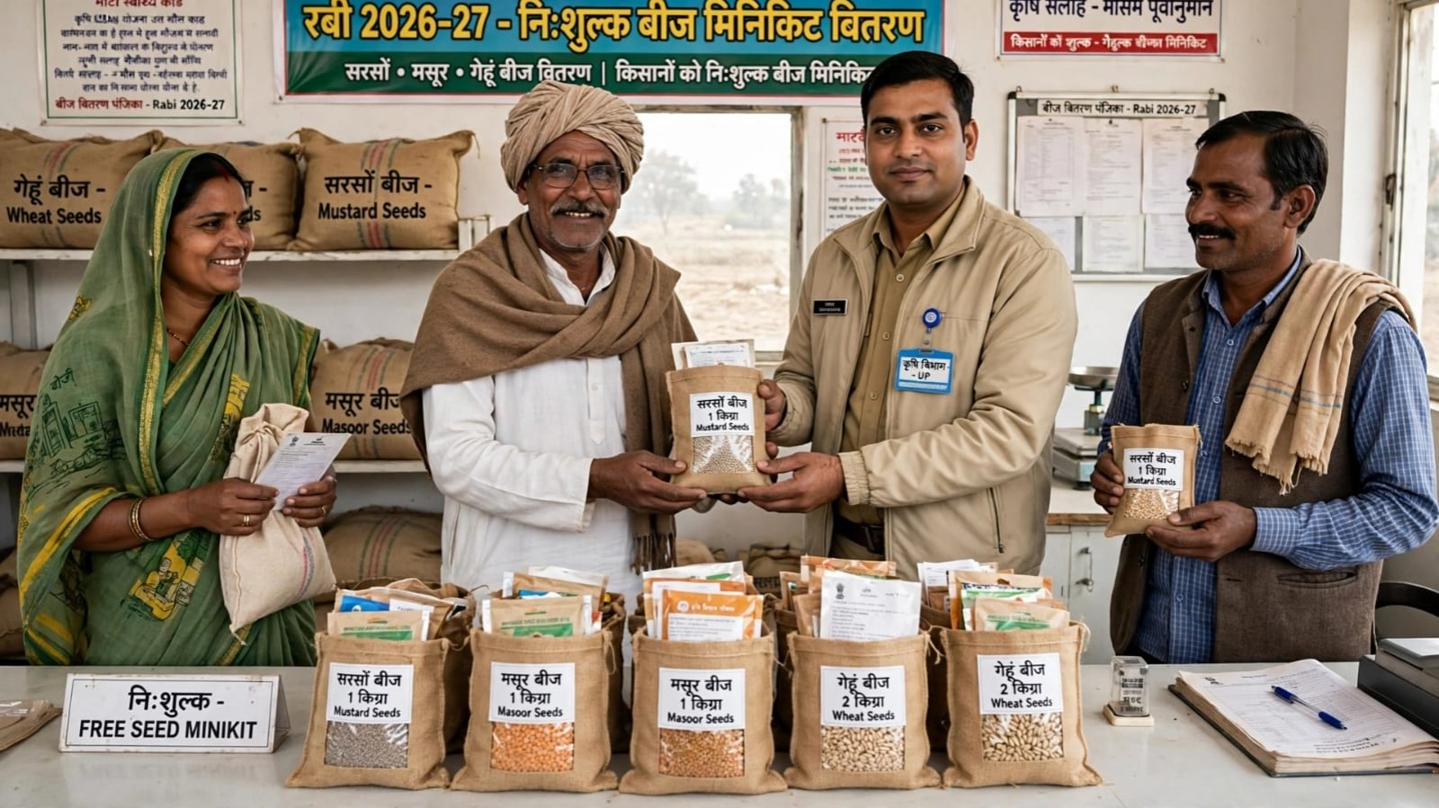 रबी 2026-27 में नि:शुल्क बीज मिनीकिट के लिए बुकिंग शुरू, किसान जल्द कराएं पंजीकरण