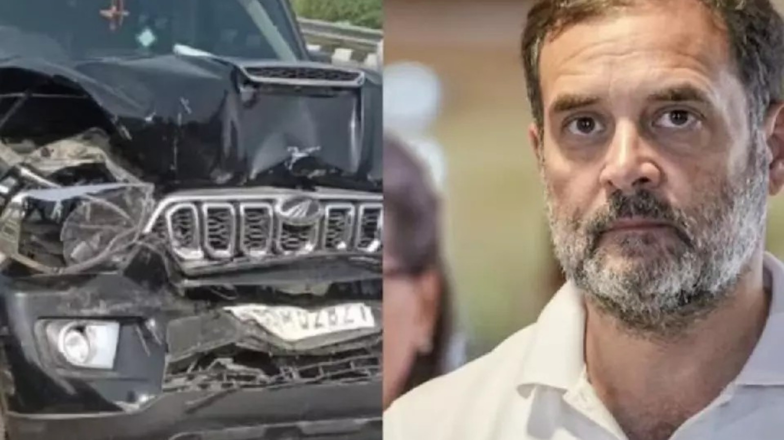 राहुल गांधी के काफिले में दुर्घटना पर योगी सरकार की त्वरित कार्रवाई