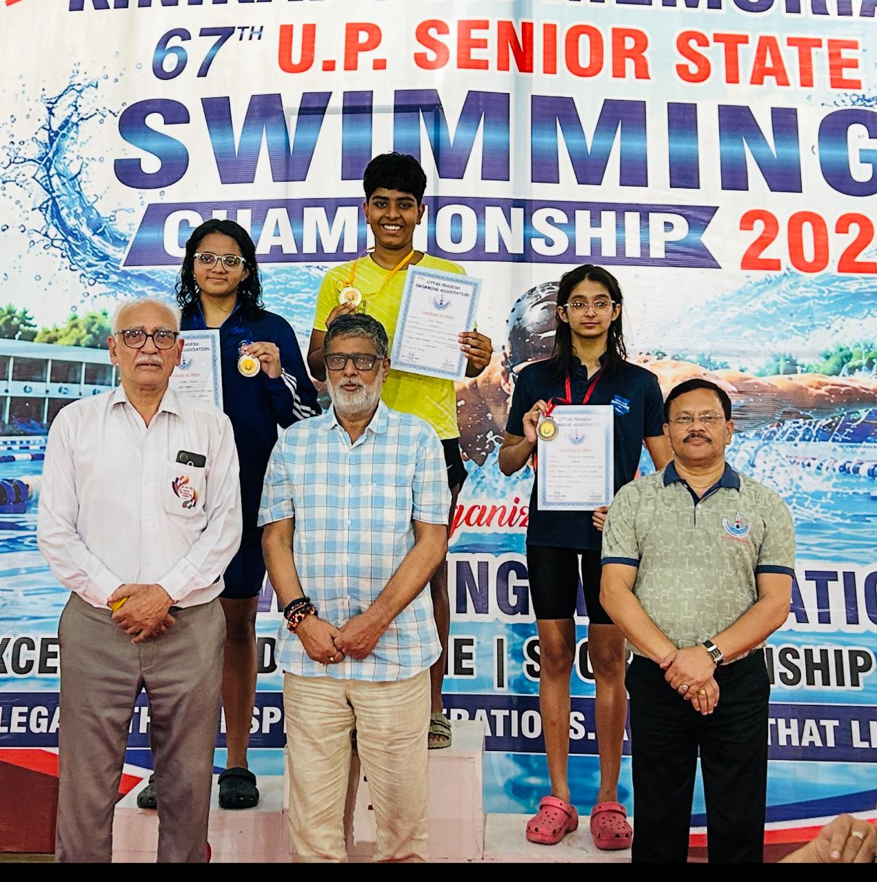 केएन कपूर मेमोरियल 67वीं सीनियर उत्तर प्रदेश राज्य तैराकी चैंपियनशिप के पहले दिन रिकॉर्डों की झड़ी