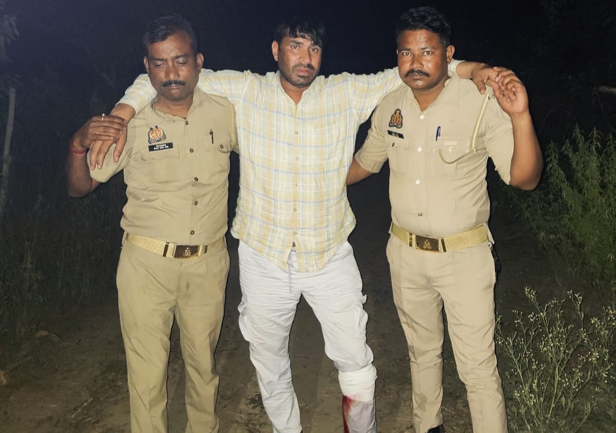 पुलिस मुठभेड़ में 80 करोड़ की संपत्ति वाले गैंगस्टर को लगी गोली, तस्कर रियाज उर्फ बाबू गिरफ्तार