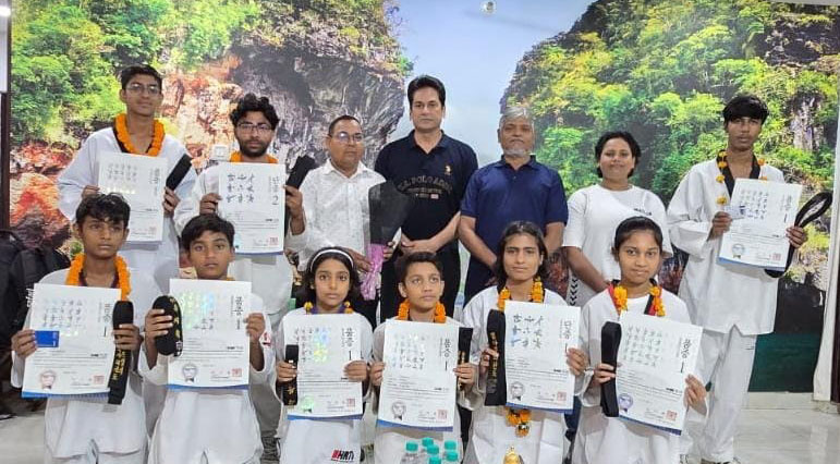 कुक्कीवान ब्लैक बेल्ट से नौ खिलाड़ियों ने बढ़ाया यूपी का मान