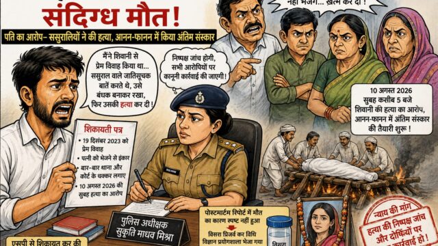 प्रेम विवाह करने वाली शिवानी की संदिग्ध मौत, पति ने ससुरालियों पर लगाया हत्या का आरोप, एसपी से शिकायत