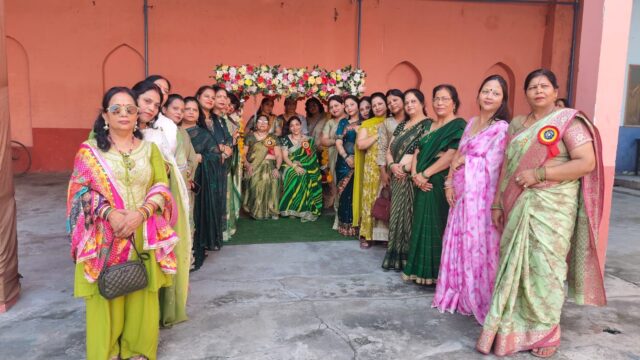 स्थापना दिवस पर तीज के रंग में रंगा कुमार तनय महिला संगठन, झूले और मेहंदी से सजी महफिल
