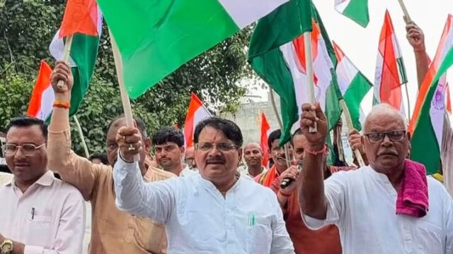 जामो में निकली भव्य तिरंगा यात्रा, भारत माता के जयकारों से गूंजा क्षेत्र