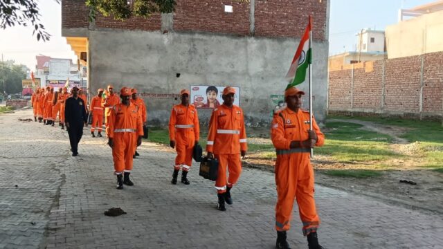  हर घर तिरंगा के “वन्दे मातरम्” अभियान के अंतर्गत NDRF द्वारा तिरंगा यात्रा आयोजित