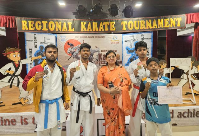 स्कॉलर्स होम स्कूल के खिलाड़ियों ने CISCE रीजनल कराटे टूर्नामेंट में लहराया परचम