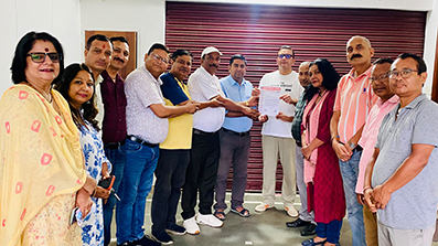 राजकीय शिक्षक संघ ने विधायक सुमित हृदयेश को सौंपा ज्ञापन