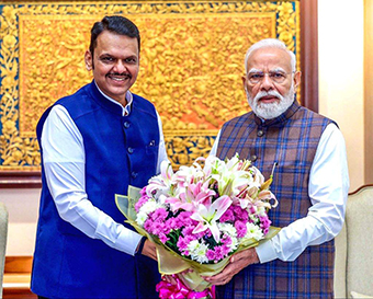 महाराष्ट्र के मुख्यमंत्री फडणवीस की पीएम मोदी से मुलाकात