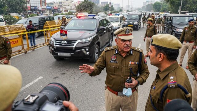 गुरुग्राम में सीएम काफिले में व्यवधान पर दो डीसीपी को नोटिस, कई पुलिस कर्मी सस्पेंड