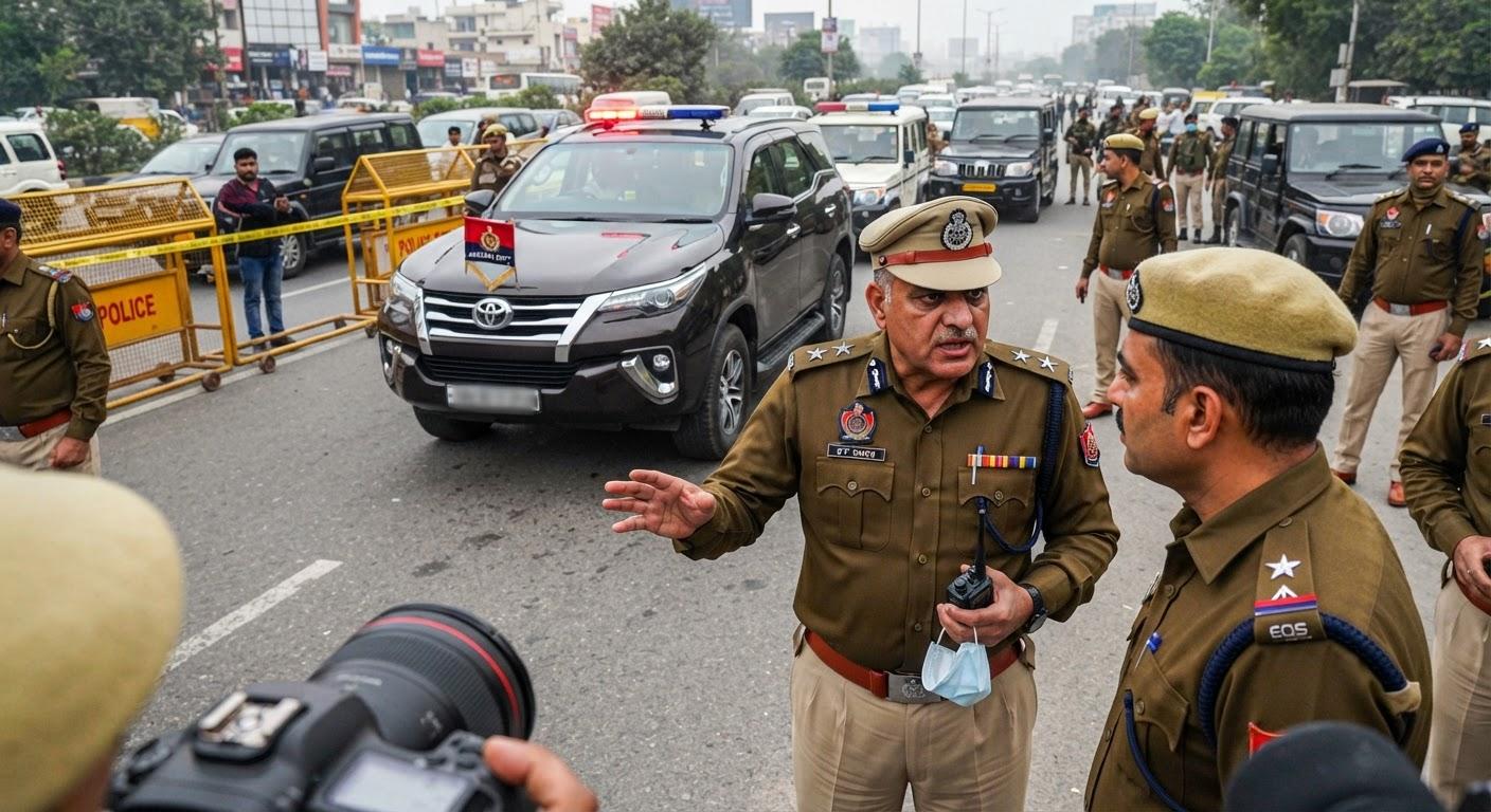 गुरुग्राम में सीएम काफिले में व्यवधान पर दो डीसीपी को नोटिस, कई पुलिस कर्मी सस्पेंड