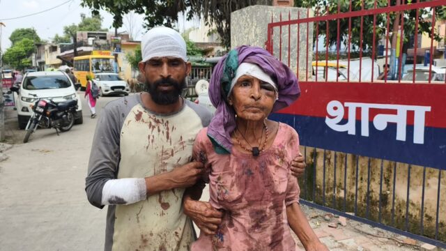 जमीन के विवाद में मां और भाई पर धारदार हथियार से हमला