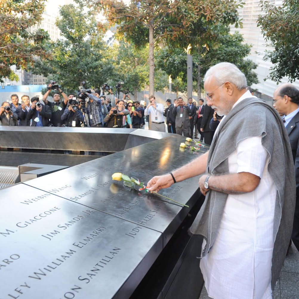 मोदी ने 9/11 हमले के पीड़ितों को किया याद