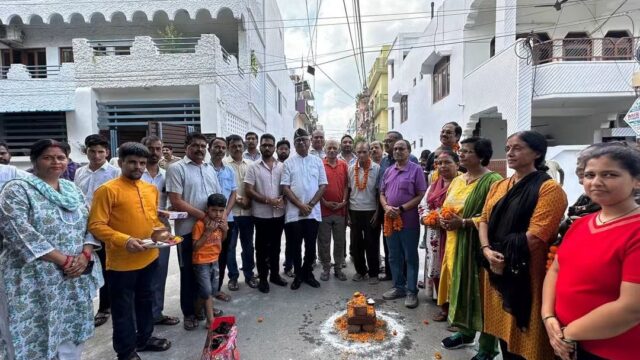 डेढ़ करोड़ के विकास कार्यों का शिलान्यास 17 स्थानों पर हुआ भूमि पूजन