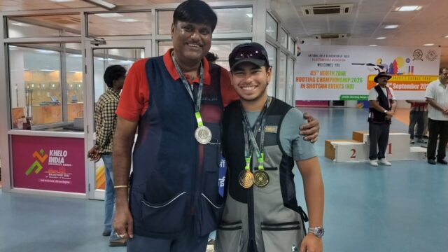 45वीं नॉर्थ जोन शॉटगन शूटिंग में लखनऊ के गर्वित ने जीते दो स्वर्ण, विक्रम को रजत