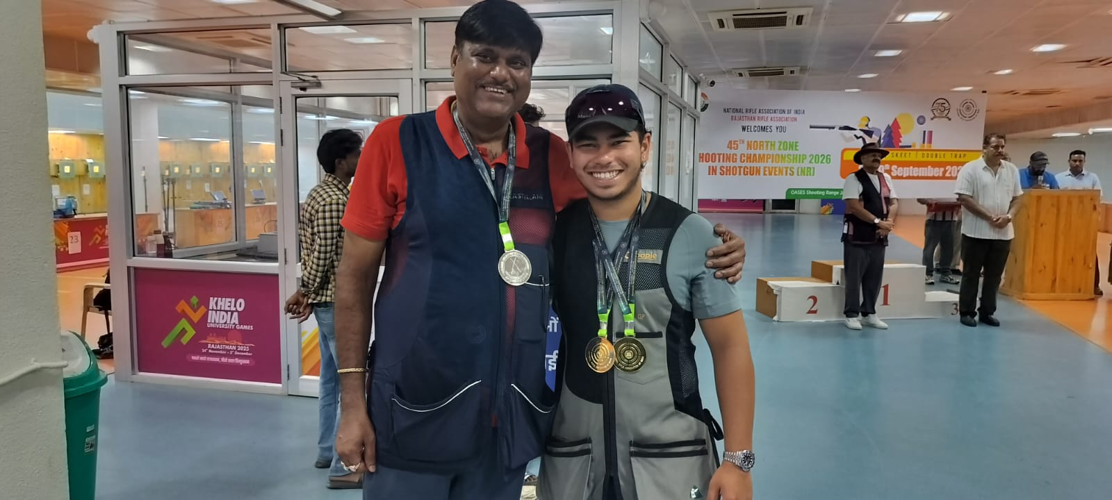 45वीं नॉर्थ जोन शॉटगन शूटिंग में लखनऊ के गर्वित ने जीते दो स्वर्ण, विक्रम को रजत