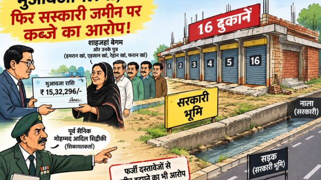 बीसलपुर में मुआवजे के बाद सरकारी जमीन पर अवैध कब्जे और फर्जीवाड़े का आरोप