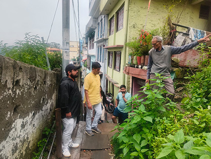महापौर अजय वर्मा ने वर्षा से हुए नुकसान का किया स्थलीय निरिक्षण