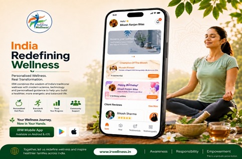 बदलती जीवनशैली के बीच व्यक्तिगत वेलनेस पर IRW का फोकस, Android और iOS के लिए मोबाइल ऐप लॉन्च